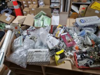 Assorted Lot of Cabinet Hardware, Fixings, Parts, & More