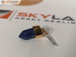 Crystal Point Small Sodalite Pendant | 18k Rose Gold Plated | KIRSTIN ASH