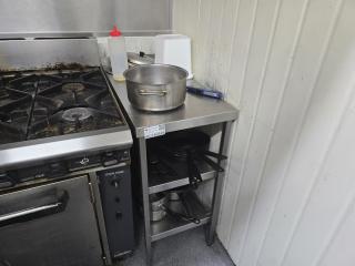 Stainless Shelf and Contents of Pans 