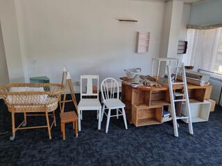 Assorted Retail Furniture, Display Racks, Shelves, Ecore, & More