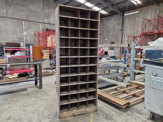 Steel Workshop Pigeon-Hole Storage Shelf Unit