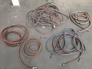 5x Assorted Welding Gas Hoses