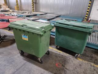 Pair of Commercial Recycling/Rubbish Bins 