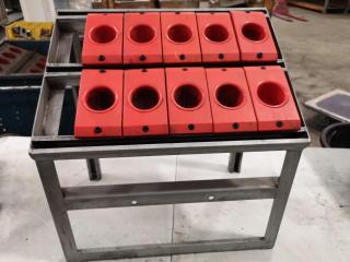 Industrial Mill Tool Holder Rack for BT40 & NT40 Size Tool Holders