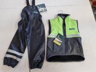 Kaiwaka Kids Reflective Vest, & Bib Over Trouser, Size 4