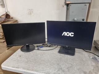 2x AOC IPS LED Full HD Monitors