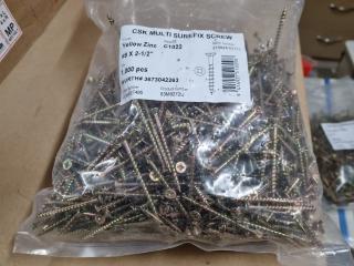 Bag of 1000x Wurth 4.2x63mm CSK Multi Surefix ZY Screws