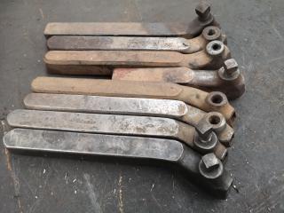 8x Vintage Lathe Turning Tools