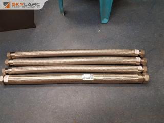 4 x Stainless Mesh Hoses