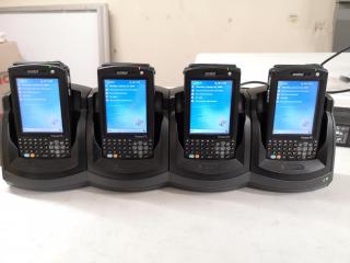 4x Symbol MC50 Mobile Handheld Computers w/ Charging Cradle