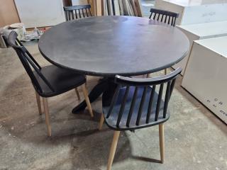 4-Seater Dining Set, Round Table