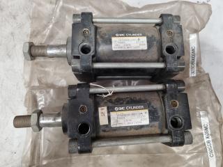2x Pneumatic Cylinders by SMC