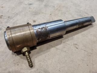 Morse Taper Drill Adapter w/ Brass Oil Cooler Fitting