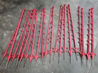 Speedrite Treadin Red Plastic Electric Fencing Posts, 20x Units