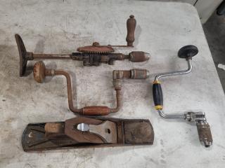 Assorted Vintage or Antique Planer & Drills