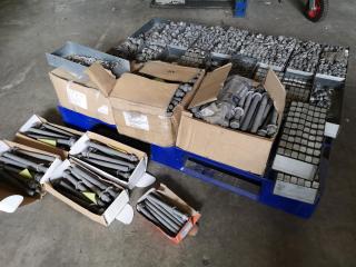 Pallet of Steel Nuts, Bolts, Washers, Anchor Studs