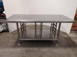 Low Stainless Steel Prep Bench Table