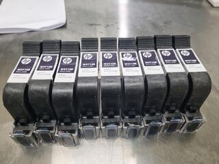 9x HP Solvent Print Cartidges W3T10B, Black