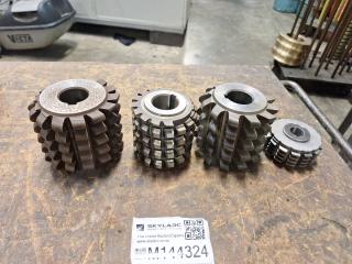 4 x Gear Hobber Cutters