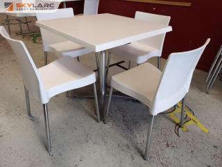 Stylish Contemporary Cafe Table w/ 4x Matching Chairs