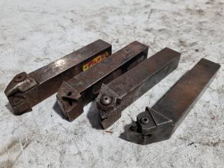 4x Lathe Turning Tools, 25x25mm shank size