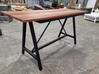 Tall Wood Topped Table