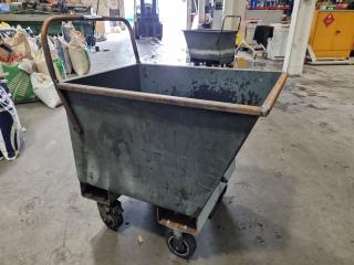 Heavy Duty Steel Scrap Material Bin Trolley