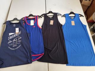 4x Men's Singlets by Swanndri & Natural Authentic, Size XL