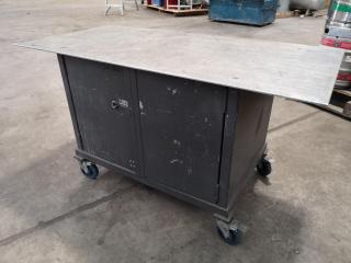 Heavy Duty Mobile Workshop Workbench Table Cabinet