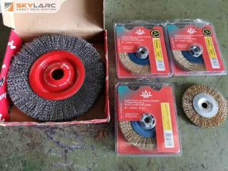 5x Assorted Crimped Wire Wheel Brush Units