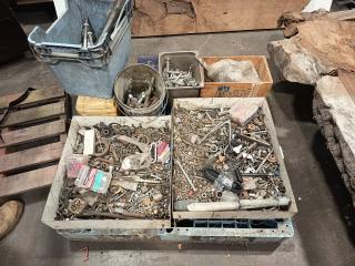 Pallet of Bolts and Assorted Hardware
