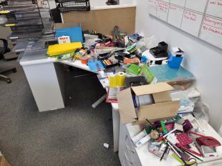 Assorted Lot of Office Supplies, Stationary, Tools & More