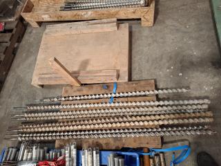 A Lot Of Used Concrete Hammer Drill Bits