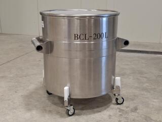 200 Litre Stainless Steel Mobile Tank