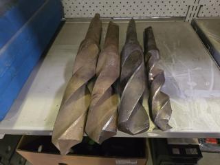 4 x Large Morse Taper Drill Bits 