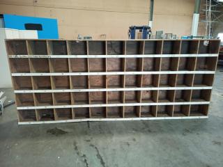 Large Timber Workshop Shelving Unit