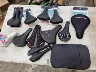 13x Assorted Bike Seats and Pads