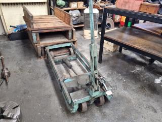 Vintage Pallet Jack w/ 5x Compatible Wood Pallets