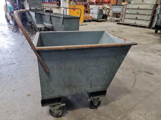 Heavy Duty Steel Scrap Material Bin Trolley