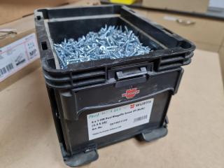 Bin of Wurth 3.5x25mm CSK Poxi Hingefix ZP Screws, Bulk Lot