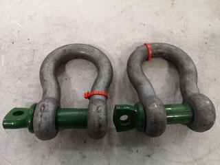 2x Lifting Bow Shackles, 12-Ton capacity