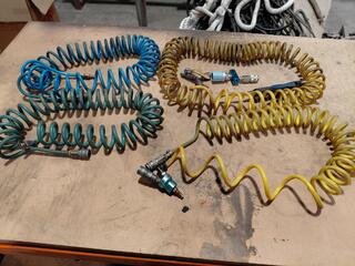 Coiled Air Hoses with Fittings and Accessories