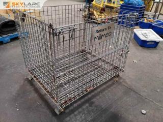 Industrial Workshop Steel Storage Cage Bin