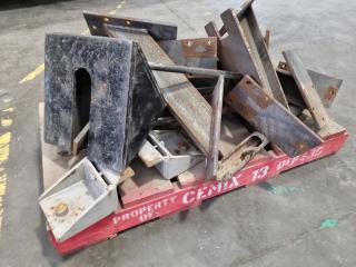 Assorted Heavy Steel Braces, & More