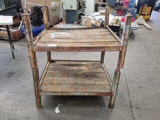 2x Vintage Steel Stillage Shelf Units