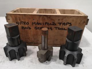 2x Large Taps & 1x Large Seating Milling Tool