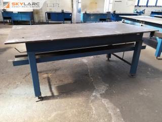 Super Heavy Duty Steel Workshop Work Table w/ 20mm Plate Steel Top