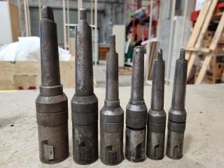 6x Adjustable Floating Head Reamers w/ Tapered Shanks