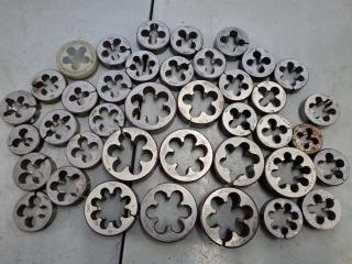 38x Assorted Threading Dies