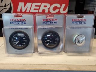 Set of Honda Marine Boat Gauges